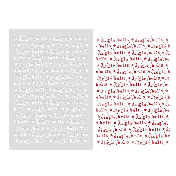 Text Pattern Stencil Bundle - 9x A5/6 x 8" Emboss-ink Stencils - card making, crafts, scrapbooking