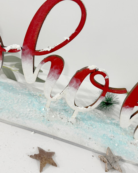 Big Ho Ho Ho Christmas 3D sign plaque MDF Wood Blank Craft Kit – Christmas Holiday Home Décor