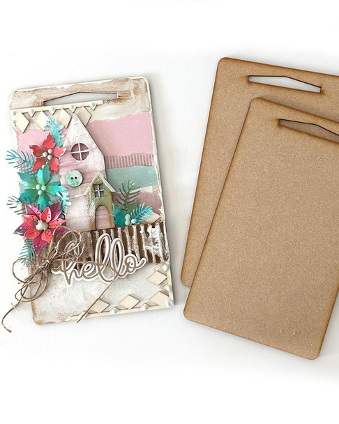 MDF Mixed Media Big Bundle, a creative craft set including assorted MDF boards, chipboard packs, embroidery hoops, easels, lattice chipboard, and bookmarks for DIY projects and mixed media art.