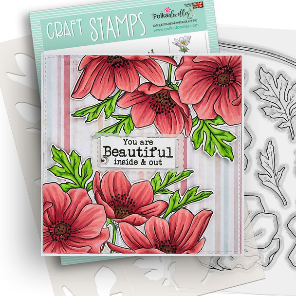 Mixed Flowers mega bundle - clear Stamps, Stencils,  Switchables, Chipboard card making craft bundle
