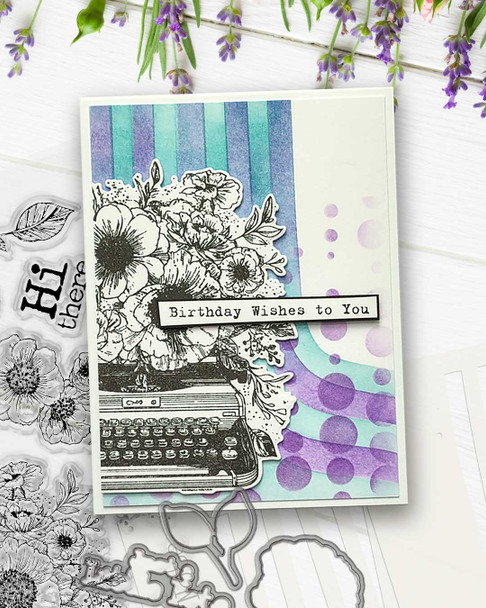 Boho Nomad Stripe 2 x Layering Emboss-ink Stencil Set –craft, card making Stencil Pack