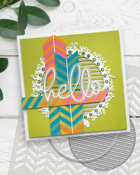 Chevron 2 x Layering Stencil Set –craft, card making Stencil Pack