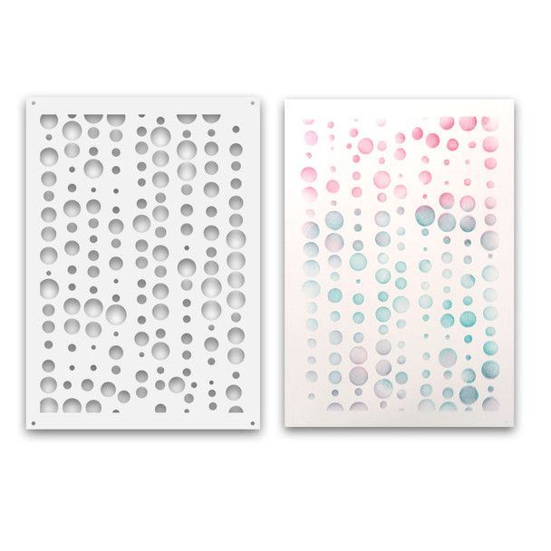 Bubbleicious Emboss-ink stencil –craft, card making Stencil