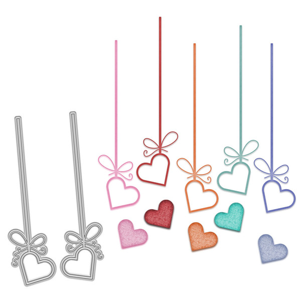 Heart String dies – craft, card making scrapbooking cutter dies