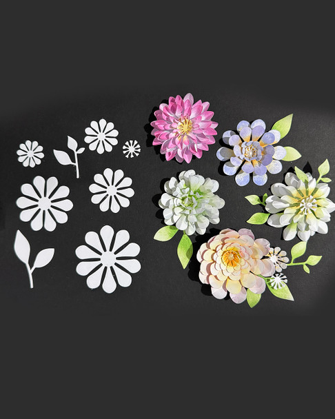 Dahlia Flower dies – craft, card making scrapbooking cutter dies