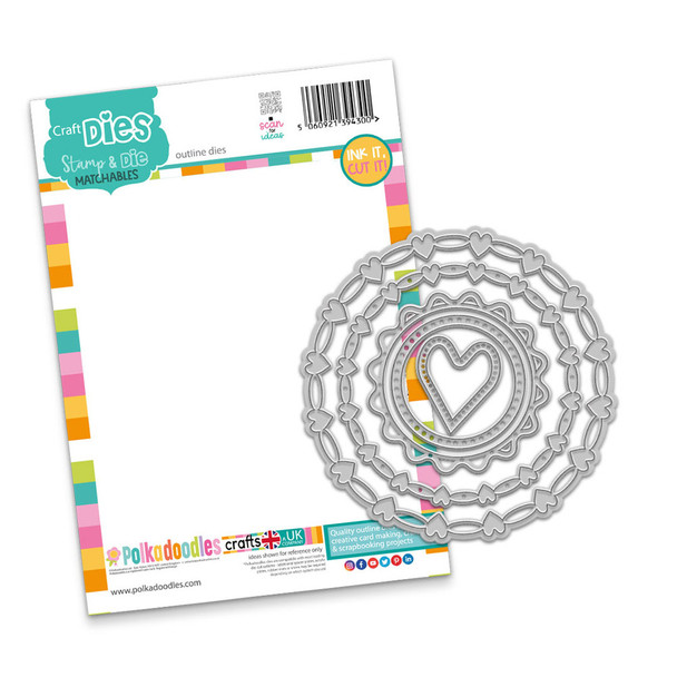 Nested Heart dies – craft, card making, scrapbooking cutter dies