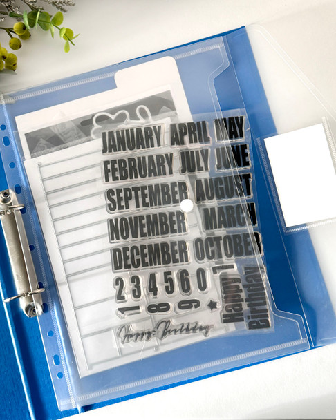 A4 Ring Binder Storage Pockets – 5 Pk - Craft Organisation Wallets for Stamps, Dies, Papers, Stencils