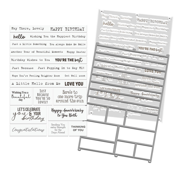 Strip Sentiment A5/6 x 8" Panel Stamp - Photopolymer Stamp Set for Craft, Card Making & Scrapbooking.