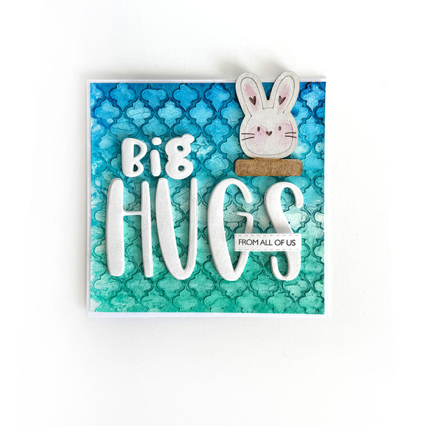 Easter Bunny rabbit Tag embellishment MDF Craft Kit – Set of Cute Wooden Shapes