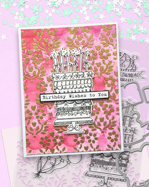 OMG Birthday Matchables Stamps & Outline dies bundle A6/4x6" - Card making, craft supplies, scrapbooking
