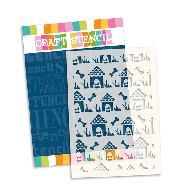 Kennels and Bones Stencil A5/6x8" - card making, craft, scrapbooking stencils
