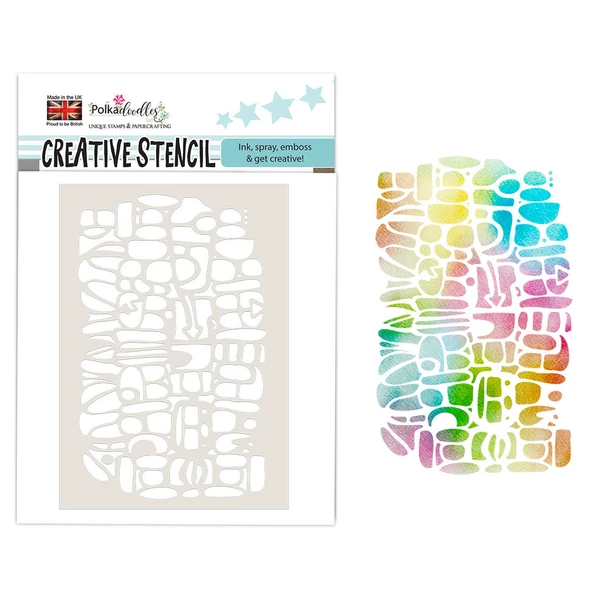 One of a Kind bundle - Clear Stamps and Stencils for mixed media card making craft