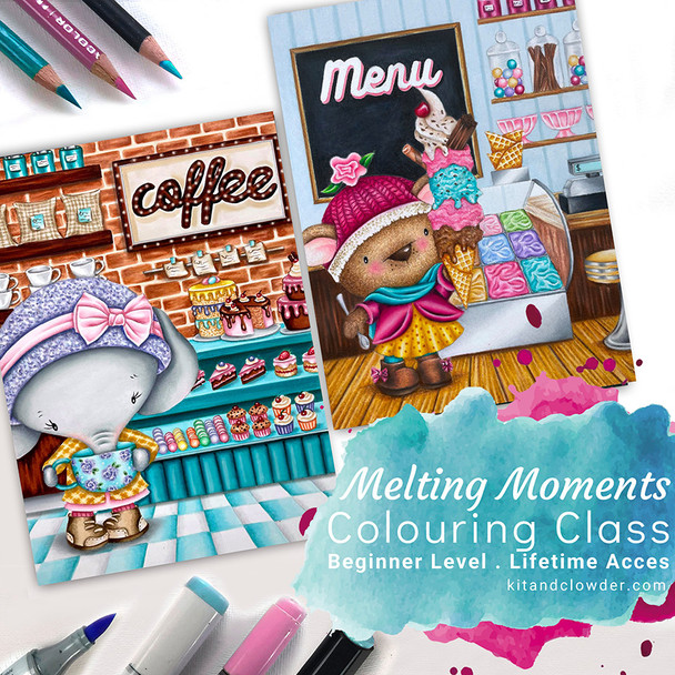 Melting Moments - Kit & Clowder ONLINE Class - Agnes Elephant