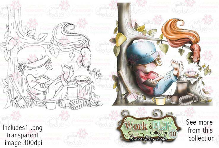 Breaktime Digital Stamp - Work & Play 10 Digital Craft Download