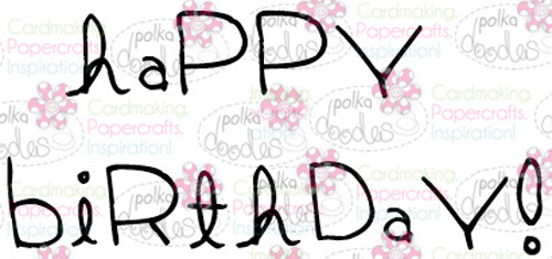 Happy Birthday sentiment downloadable digital stamp