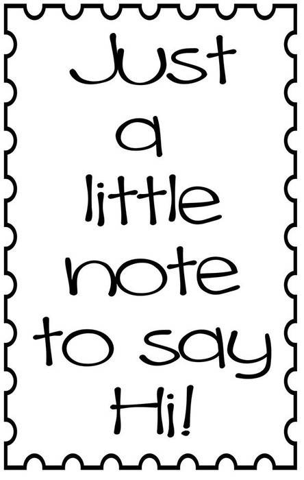Just a Little note - printable Digital Stamp free download