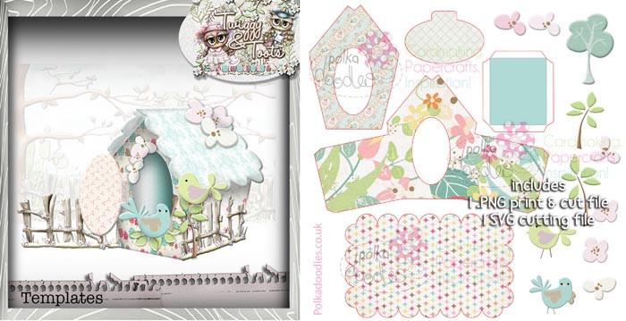3D Birdhouse 3 template SVG Cutting file - Digital Craft Download