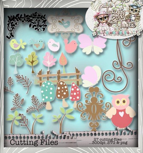 Twiggy & Toots SVG Print & Cut Cutting File bundle - Digital Craft Download