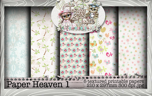 Twiggy & Toots Paper Heaven 1 bundle - Digital Craft Download