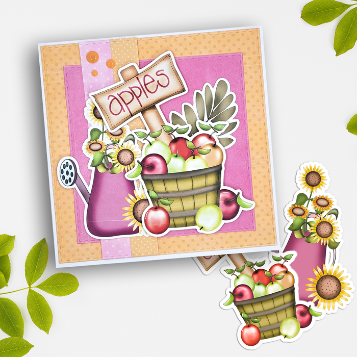 Autumn Fall bundle of colour clipart printables for crafts, card making, scrapbooking stickers.