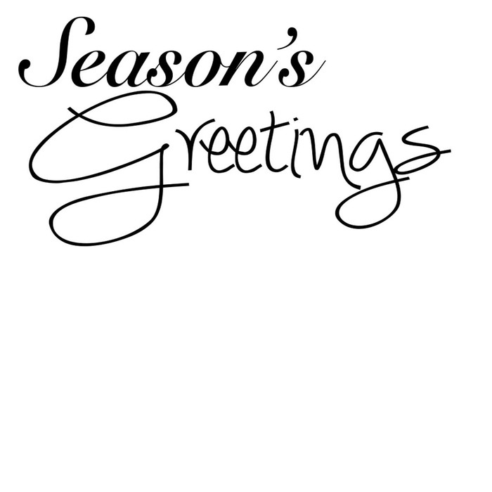 Seasons Greeting - Sentiment download printable digital stamp