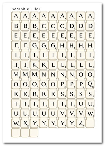 Love/Romance Scrabble Letters - download printable digital stamp - Love & Kisses Work and Play 9 collection