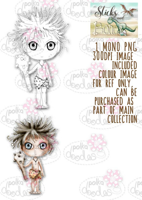 Sticks & Bones - Gone Clubbing/Dinosaur - Digital Stamp CRAFT Download