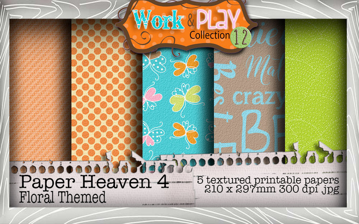 Digital Card making and scrapbooking paper bundle