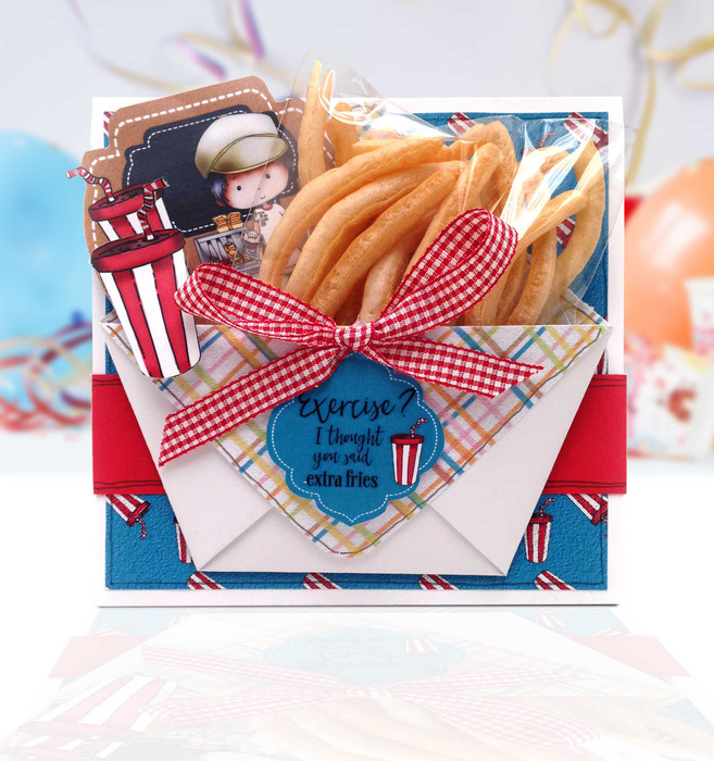Fast Food/Waiter/burger Digital Stamp - Digital Stamp Craft Scrapbooking Download