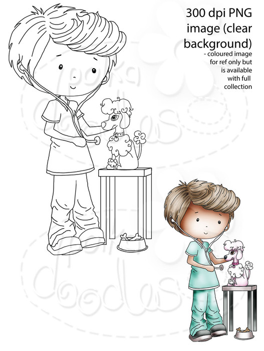 Vet/Dog Grooming Digital Stamp