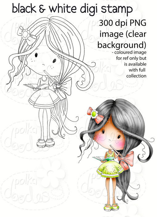 Make A list- Winnie Fruit Punch Printable Digital Craft Stamp Download, digiscrap