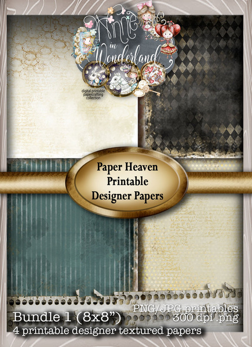 Winnie Wonderland Paper Heaven 1 - Printable Digital download
