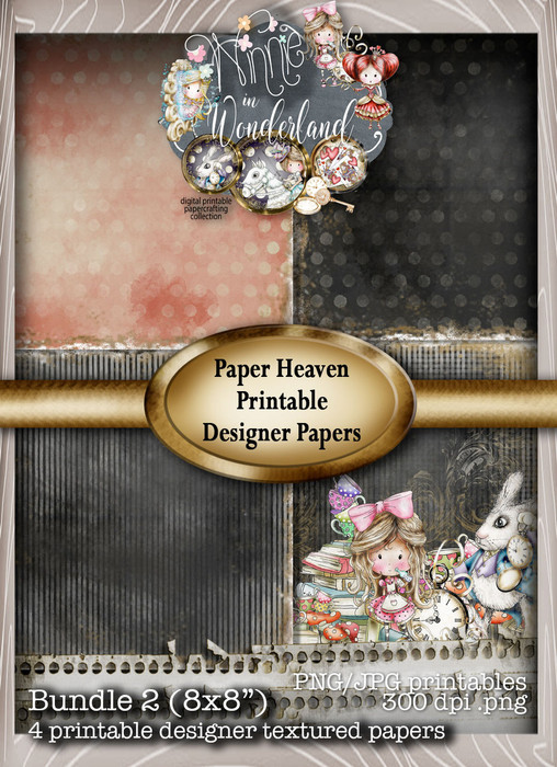 Winnie Wonderland Paper Heaven 2 - Printable Digital download