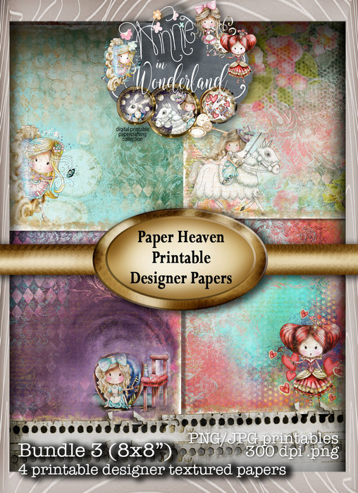 Winnie Wonderland Paper Heaven 3 - Printable Digital download