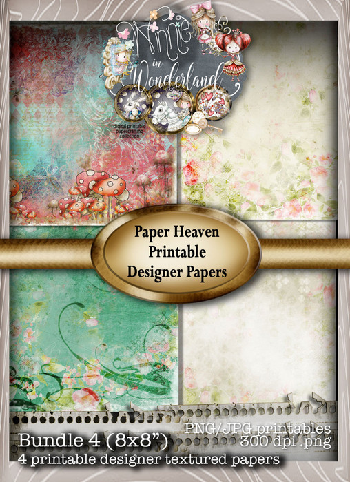 Winnie Wonderland Paper Heaven 4 - Printable Digital download