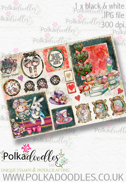 Winnie Wonderland Design Sheet 8 - Printable Digital download