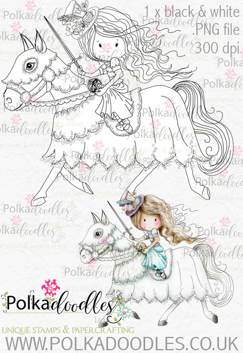 Winnie Wonderland Horse - Printable Digital stamp download