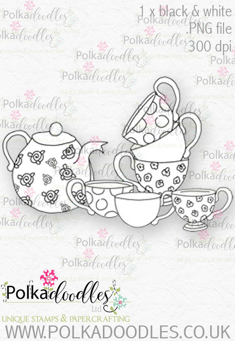 Winnie Wonderland Always teatime - Printable Digital stamp download