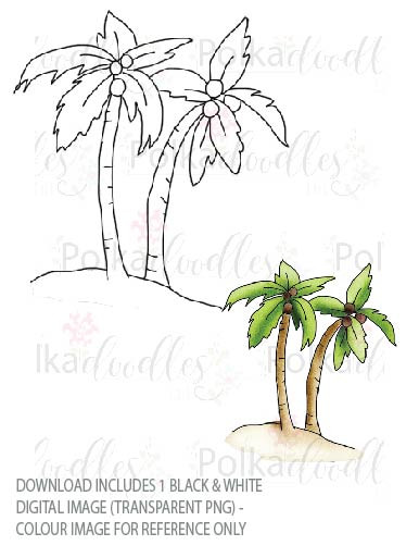 Winnie Starfish/Sandcastles - Tropical Palm Trees DOWNLOAD