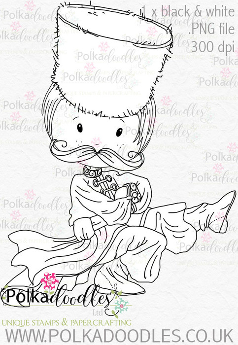 Cossack Russian Dancer 2 - Digital Stamp Download