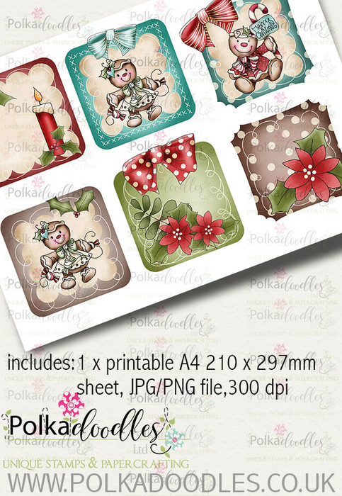 Baked With Love - Design Sheet 4 digital craft paper download
