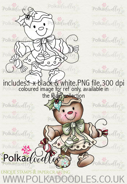 Baked With Love - Gingerbread sweetie digital craft download