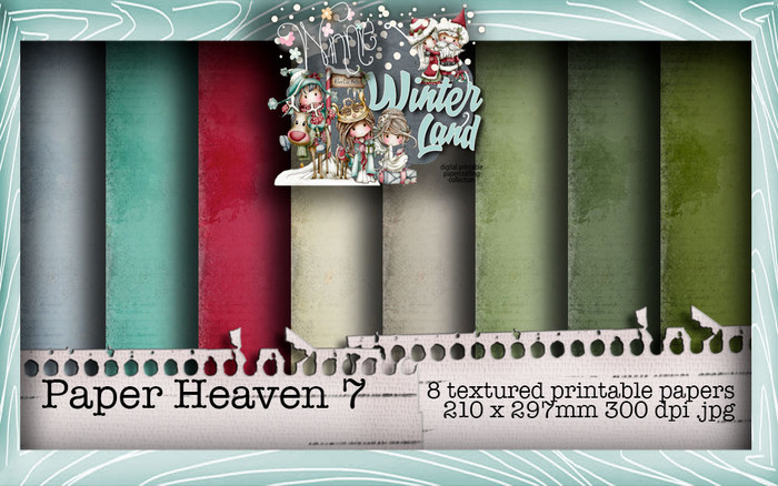 Winnie Winterland digital craft papers download