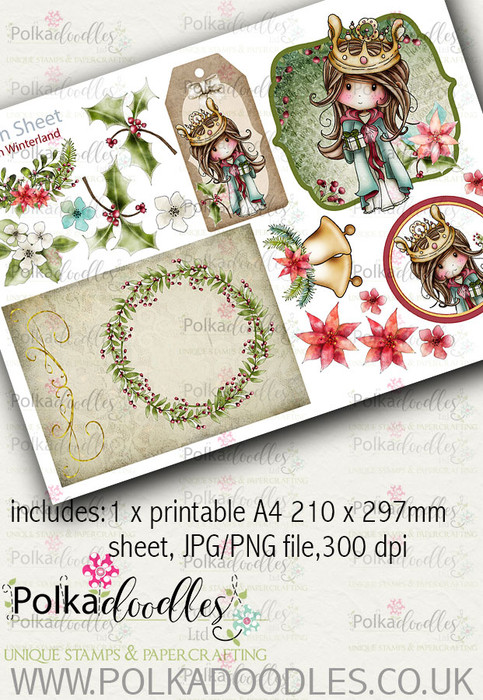 7Winnie Winterland - Design Sheet 7 digital craft papers download