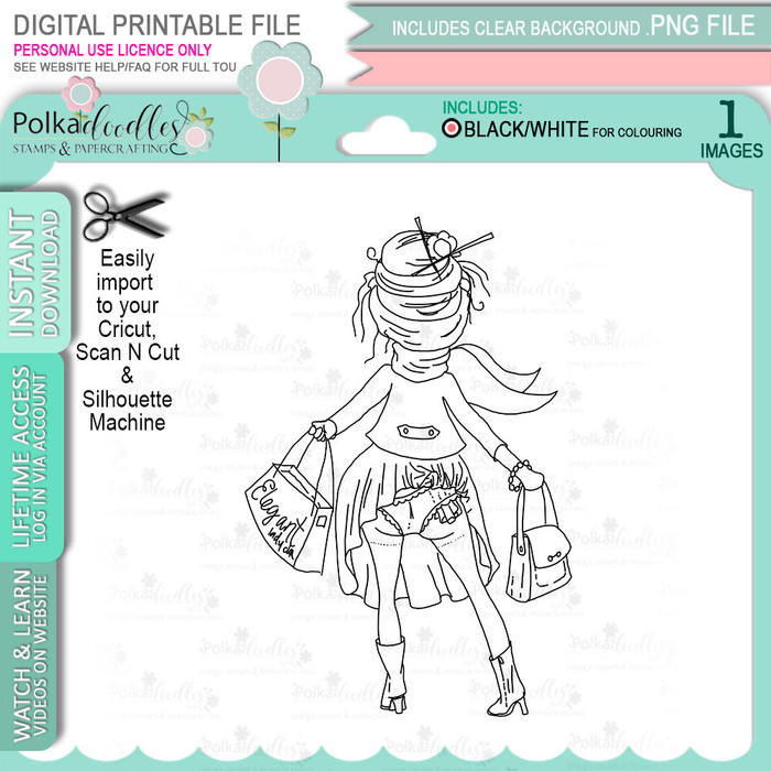 Embarassing Moment - Funny Old Bag Digital Stamp Download