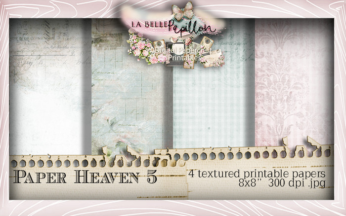Belle Papillon Papers 5  - Download Printables