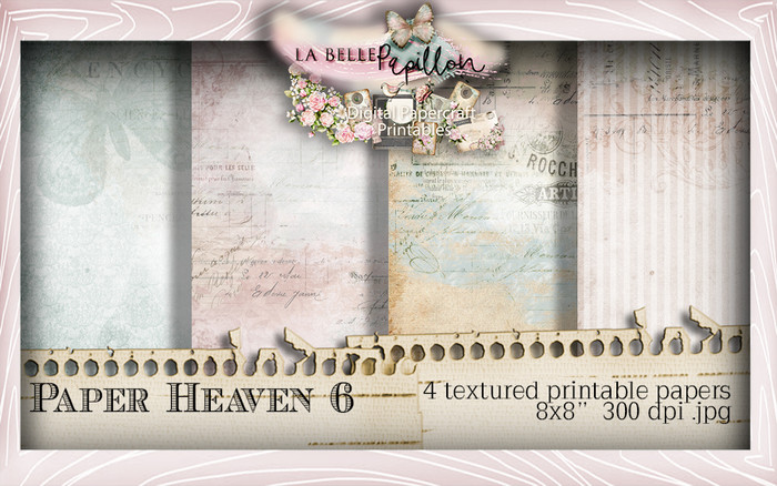 Belle Papillon Papers 6  - Download Printables