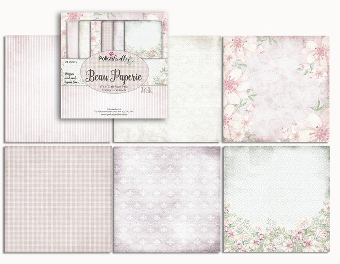 Bella Fleur 6 x 6" Paper Pad cards/scrapbooking