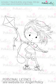 Let's Fly a Kite boy coloured digital stamp/clipart- Winnie Special Moments...Craft printable download digital stamps/digi scrap kit