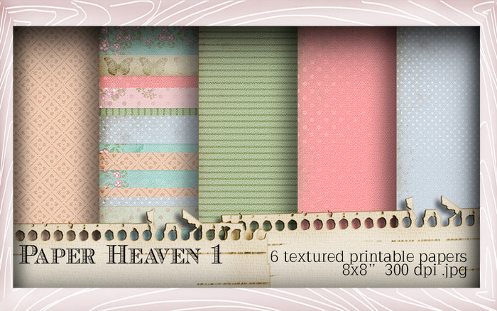 5 Printable Papers - Lil Miss Sugarpops Kit 1...Craft printable download digital stamps/digi scrap kit